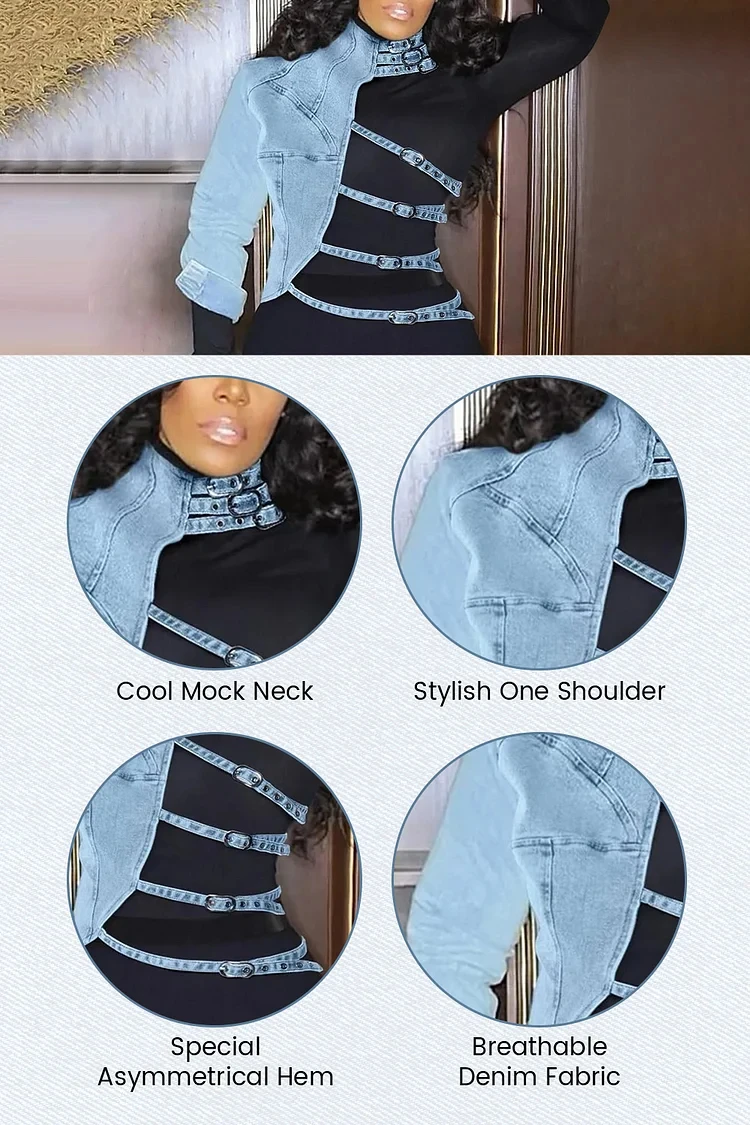 Mockneck trucker jacket clearance