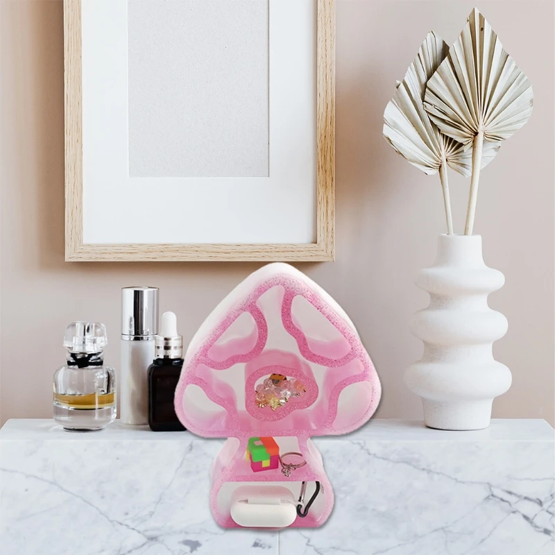Mushroom Shaped Storage Shelf Epoxy Resin Mold Display Stand Silicone Mould DIY Crafts Jewelry Trinket Holder Rack