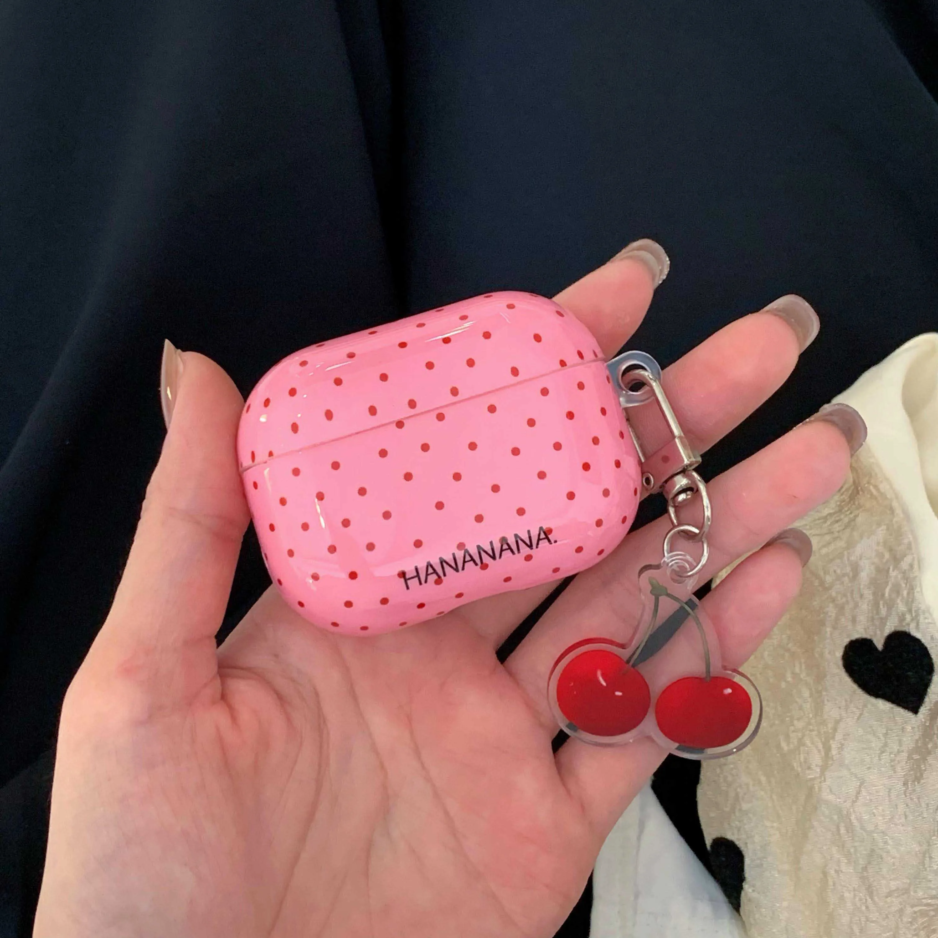 Red Point 3D Cherry Chain Earphone Case For Airpods