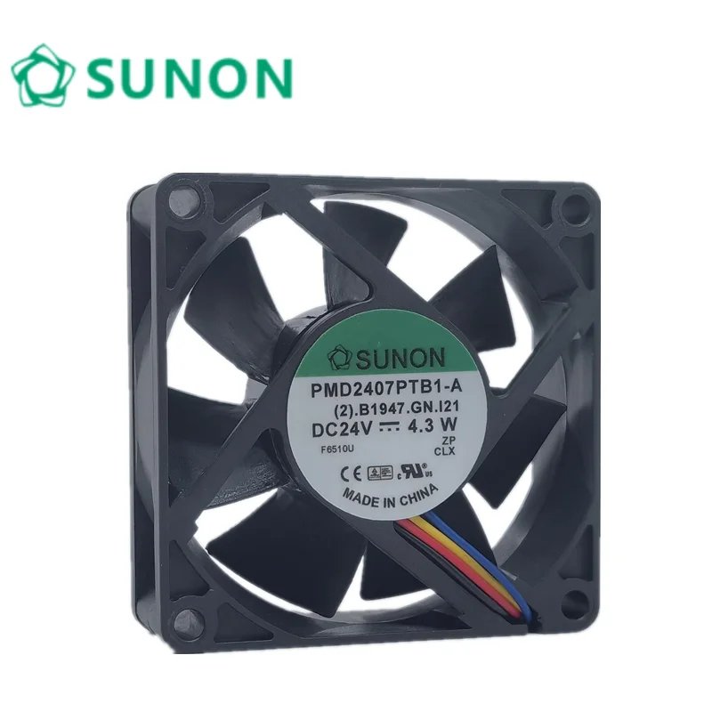 

New FOR SUNON PMD2407PTB1-A 24V 4.3W 7025 7cm three wire cooling fan