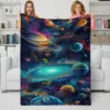 Galactic Universe Super Soft Blanket - Perfect for Space Enthusiasts, Stylish, Comfortable, and Ideal for Gift Giving 1