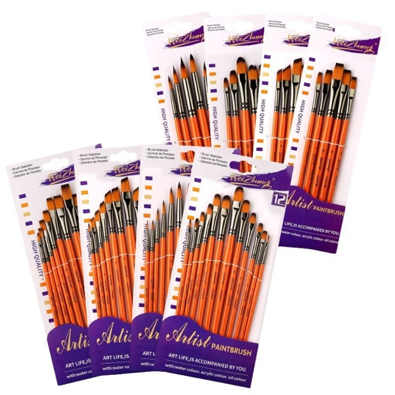 

Fine Tip Nylon Hair Brushes for Acrylic Watercolor Oil Gouache Art Painting