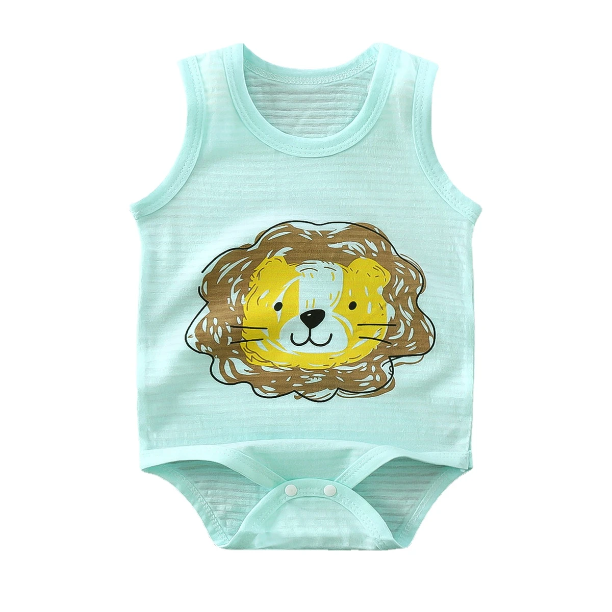 Newborn Baby Summer Rompers 100% Cotton Infant Baby Sleeveless Jumpsuit Cartoon Baby Boys Girls Clothes New Born Baby Clothes carters baby bodysuits	