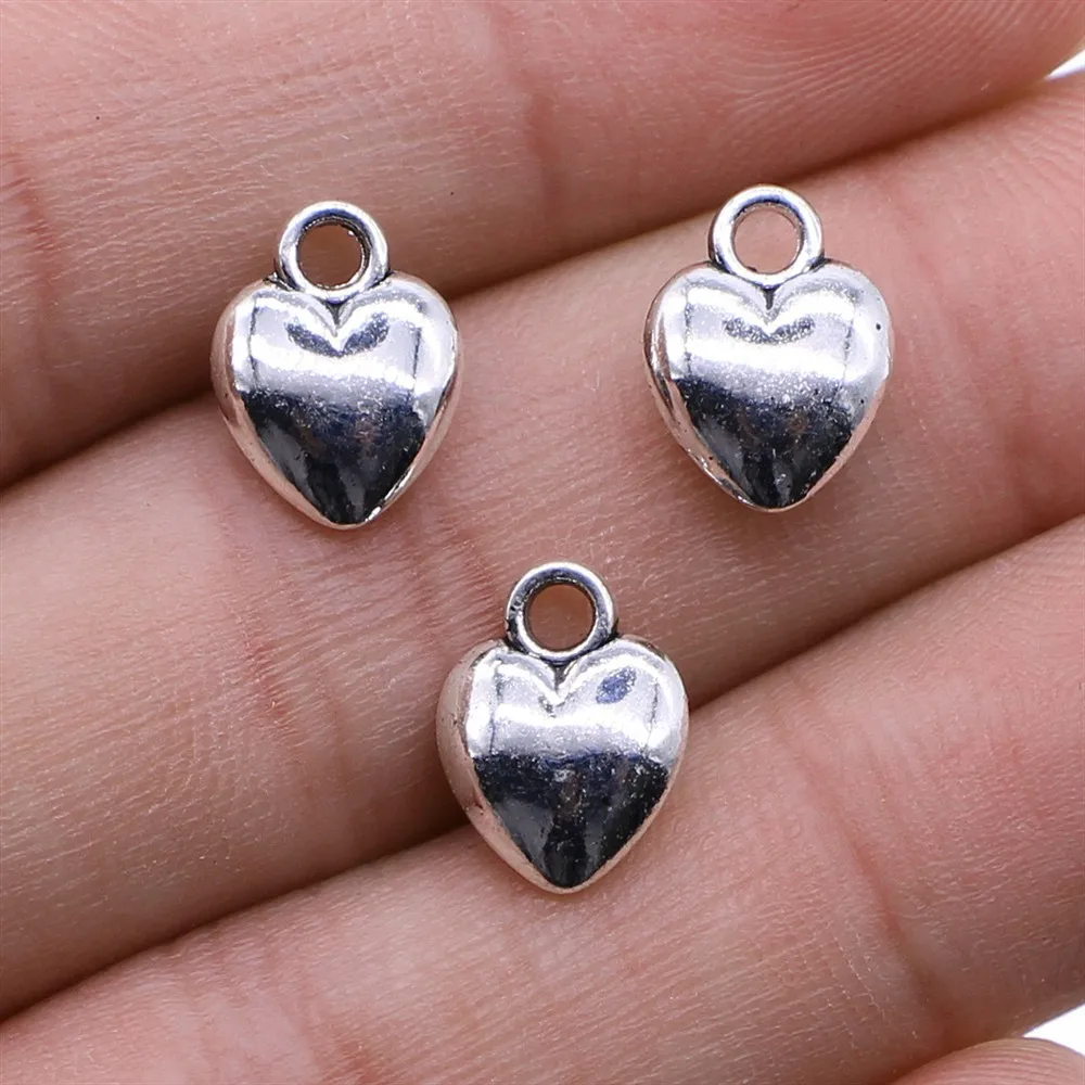 Wholesale 20pcs Blue Heart Silver Enamel European Bracelet Charm Beads D120 