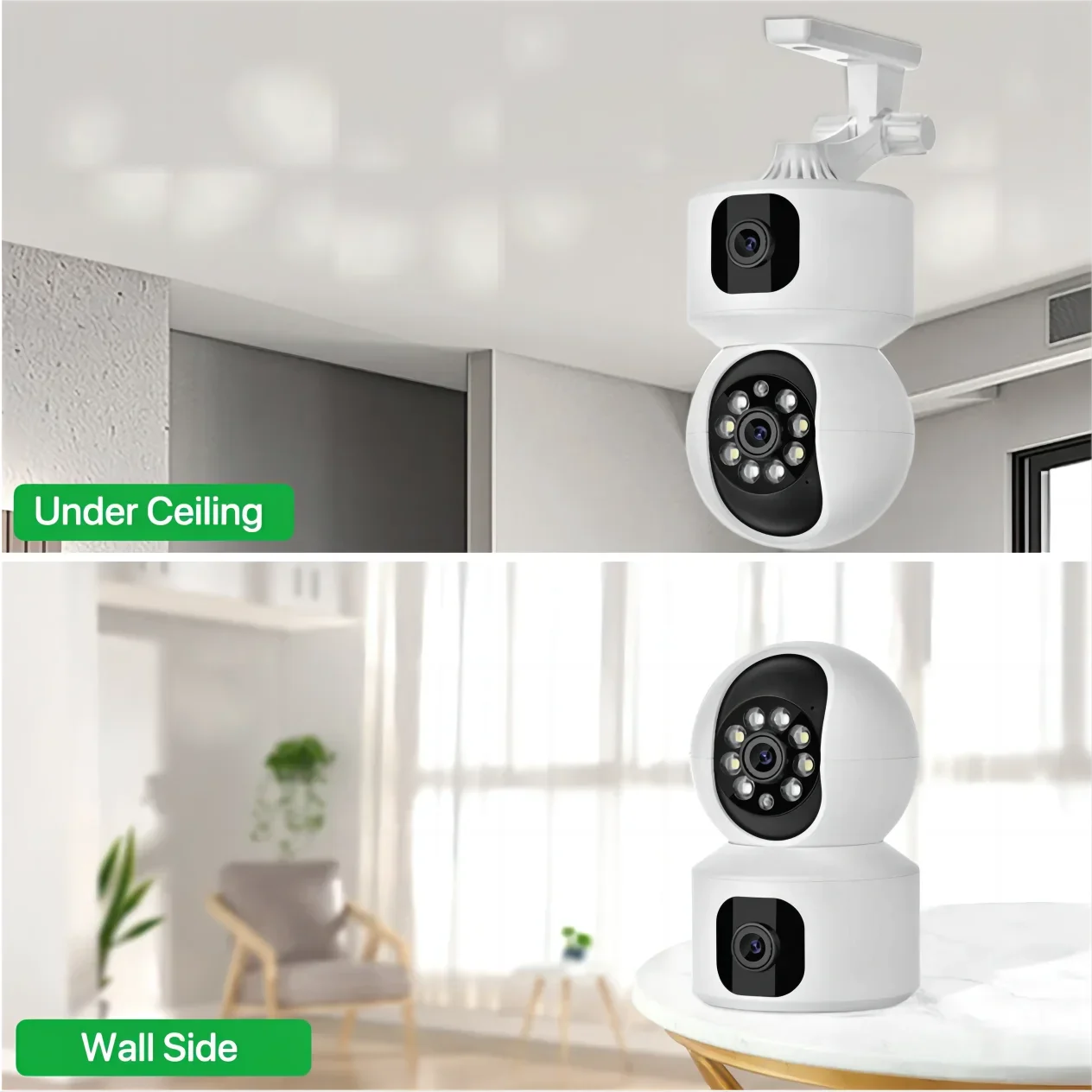 8MP WiFi IP Camera Dual Lens Baby Monitor Color Night Vision PTZ Human Automatic Tracking Video Smart Home Surveillance Cameras 6