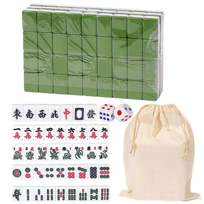 Mini Mahjong 144pcs/set Chinese Traditional Mahjong Board Game Family Toys Exquisitely Carved Numbers And Chinese Characters 5