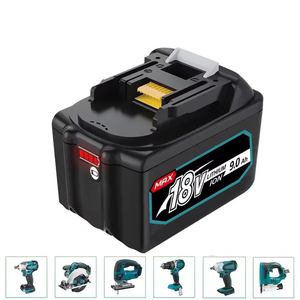 NEW 18V 9.0/12.0/18.0Ah Rechargeable Battery For Makita Power Tools with LED Li-ion Replacement LXT BL1860 1850 18v 9 A 18000mAh 2