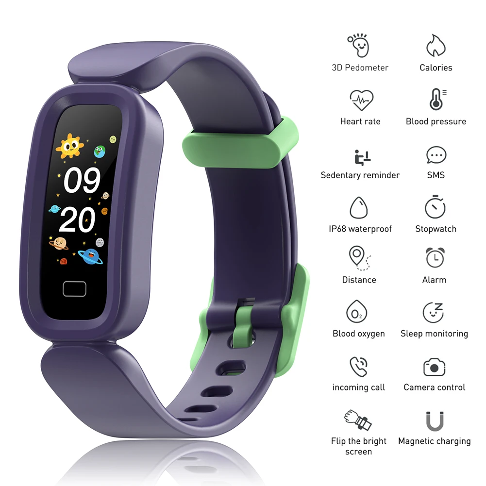 Children's Smart Watch Fitness Bracelet Waterproof GPS Tracker Heart Rate Blood Pressure Monitor Sport Smartwatch Gift for kids