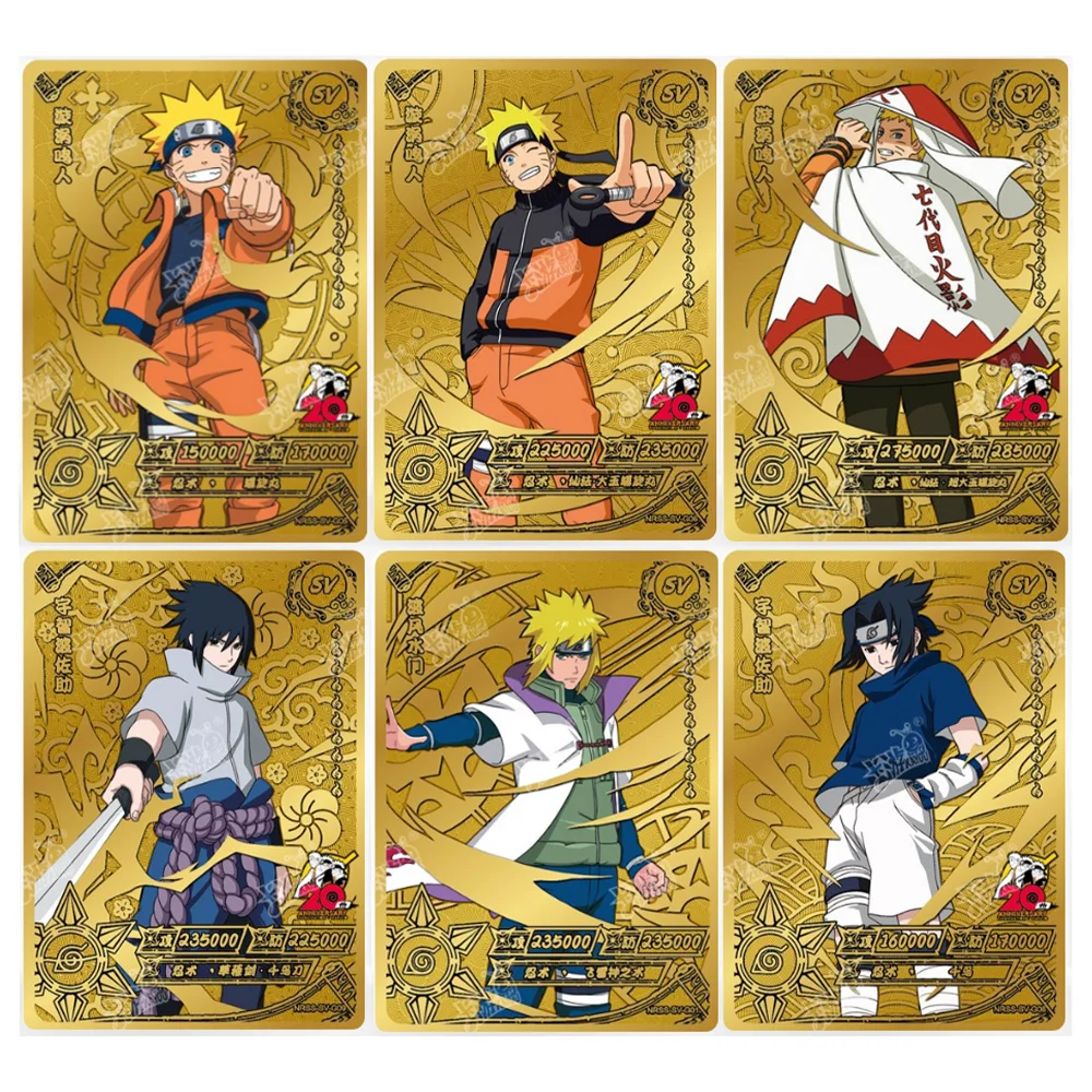 Kayou Naruto Sv Card Minato Obito Kakashi Water Gate Gold And Silver Card Nohara Rin Rare Card Collection Card