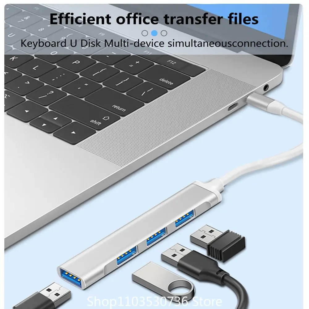 Universal 4 IN 1 USB-C HUB Aluminium Alloy High Speed Type-C Splitter Laptop PC OTG Adapter Computer For Xiaomi Accessories 5