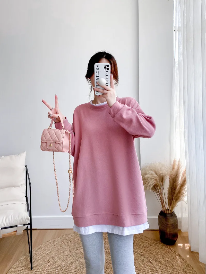 Spring And Autumn Cotton Maternity Clothes Cute Print Clothes For Pregnan Sweatshirt For Nursing Mothers Breastfeeding Clothes
