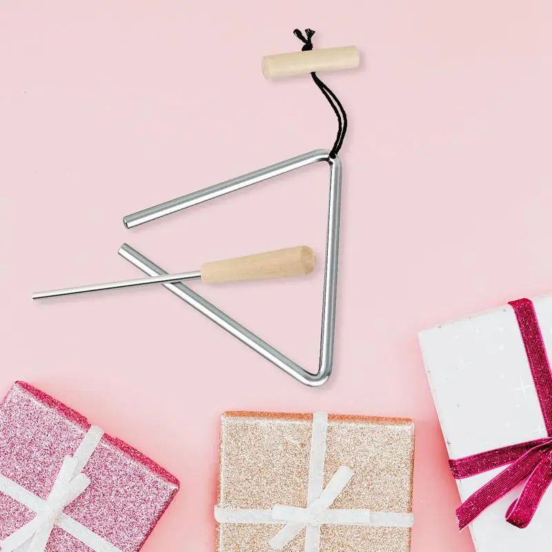 Music Triangle Instrument Steel Music Hand Instrument Steel Triangle Percussion Bell With Strikers For Rhythm Education