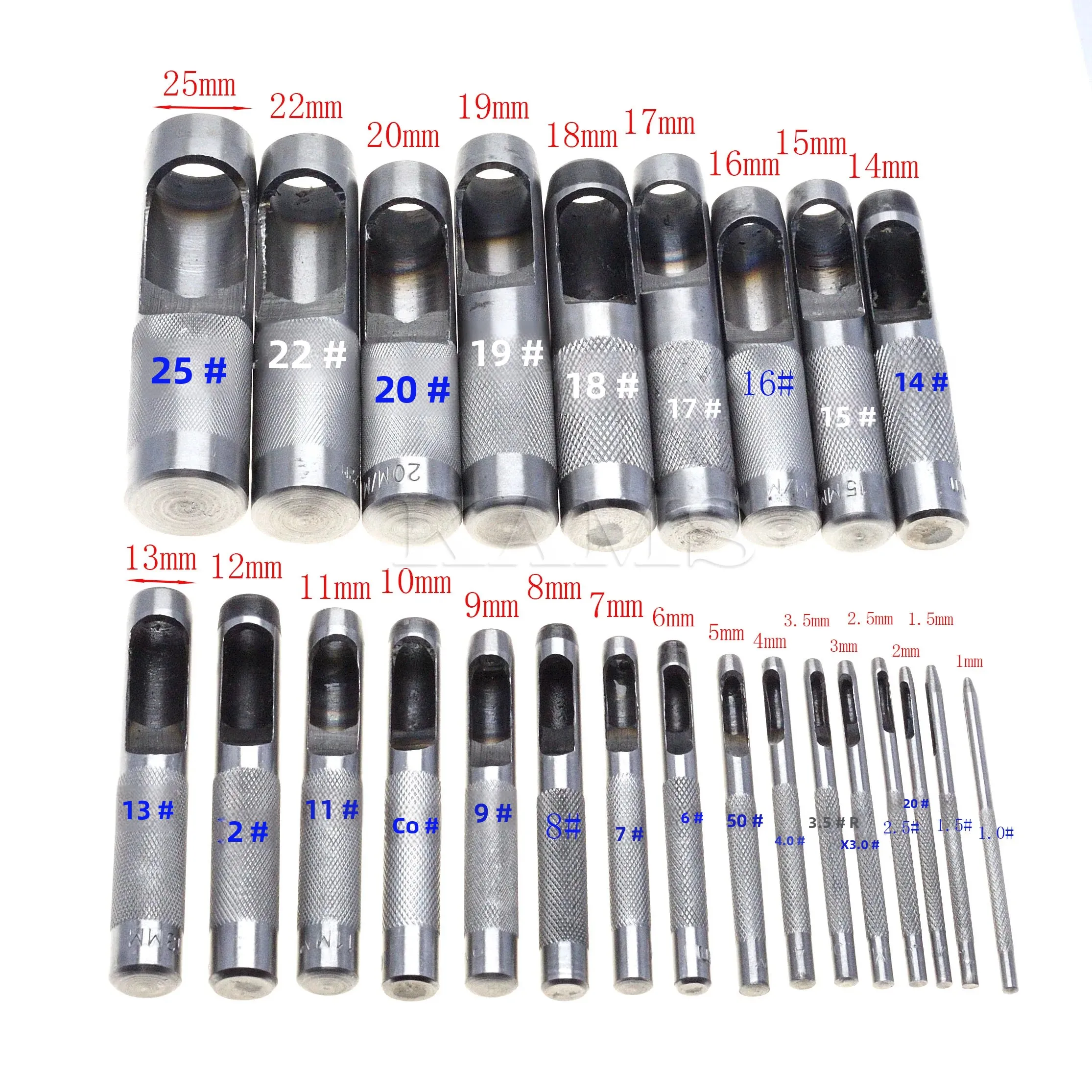 25-Size Leather Hole Punch Set 2