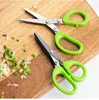 Multi-functional Stainless Steel 3/5 Layer Kitchen Scissors Pepper Shredded 4