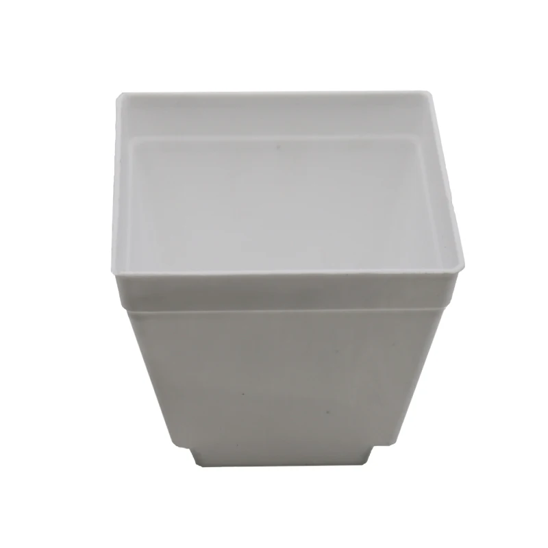 Set of 6 Colorful Mini Square Succulent Plant Pots with Trays