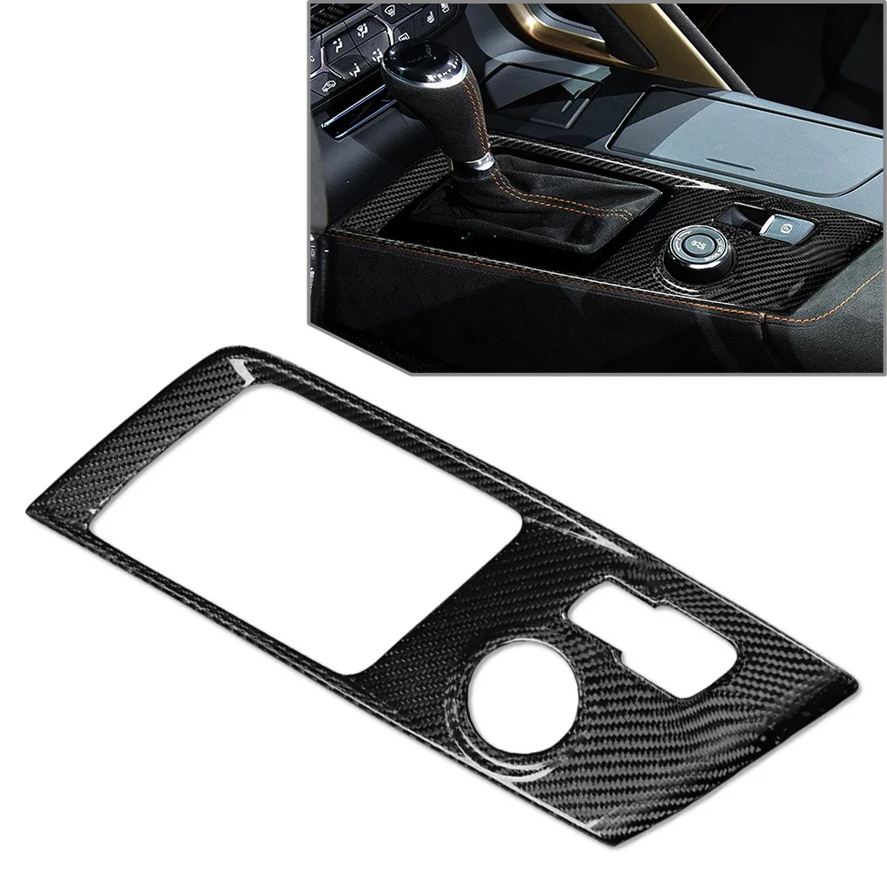 

Car Carbon Fiber Console Gear Shift Panel Trim Accessories For Chevrolet Corvette C7 2014 2015 2016 2017 2018 2019 LHD Only