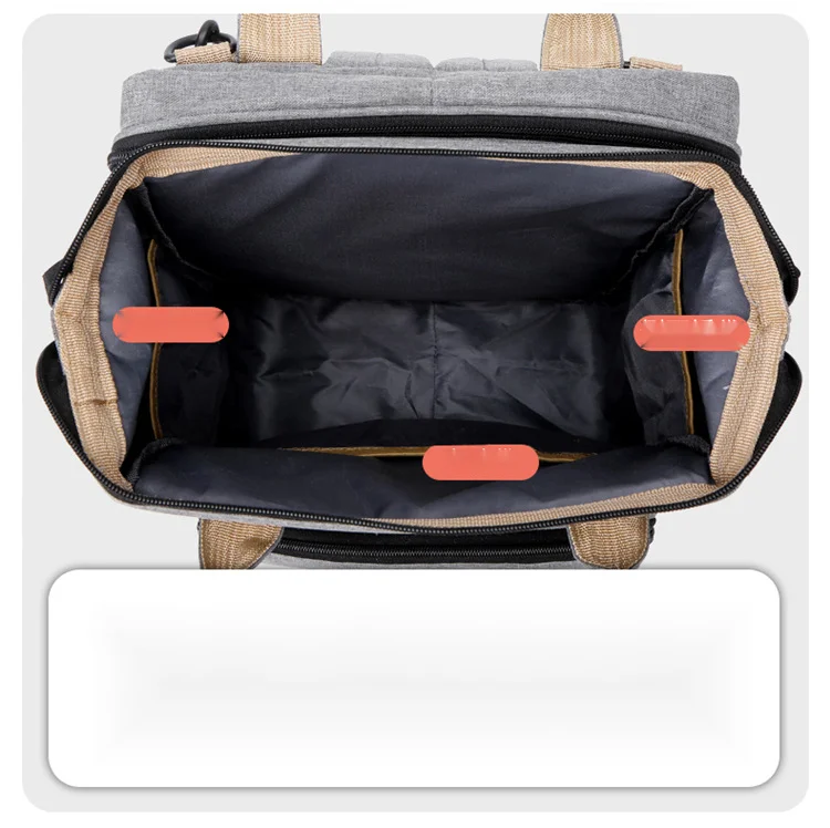 Nova bolsa dobrável multifuncional para mamãe e bebê, bolsa para mamadeira e fraldas, mochila para dormir_voghion.com
