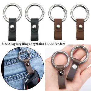 Zinc Alloy Key Rings Keychains Buckle Pendant Super Lightweight Cowhide Man Car Keychain for Male Creativity Gift EDC Small Tool