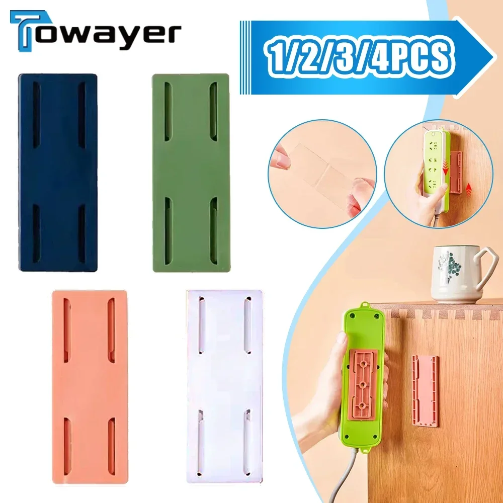 

Self-adhesive Wall-mounted Hook Socket Storage Holder Socket Organizer Fixer Power Strip Traceless Cable Storage Rack Holder