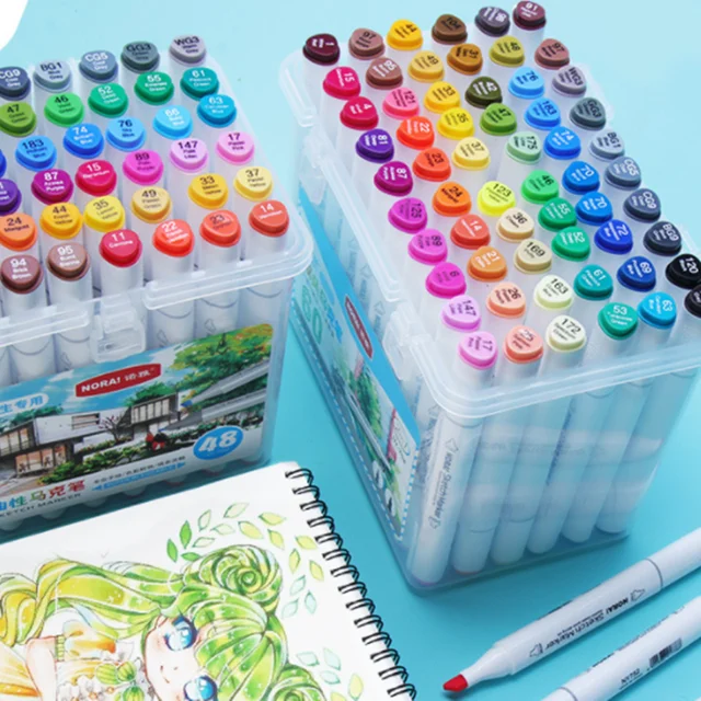 New Double-ended Marker Painting Art Set Children's School Supplies  Watercolor Professional Drawing Kit Gift Set For Kids - Art Markers -  AliExpress