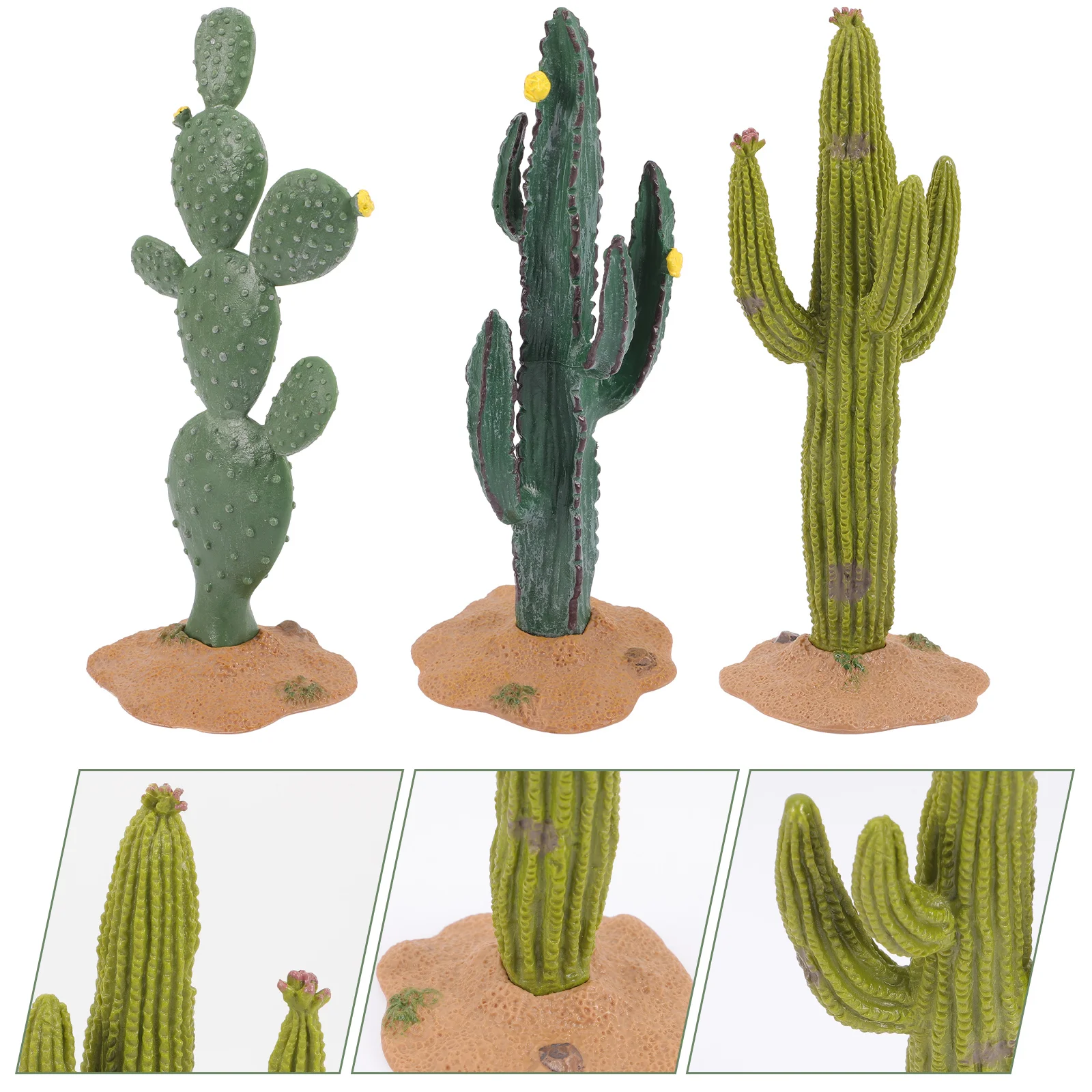 

Simulated Cactus Ornament Microlandscape Plant Statue Decor Household Fake Cactus Adorn Artificial Plant Tree Gift Option