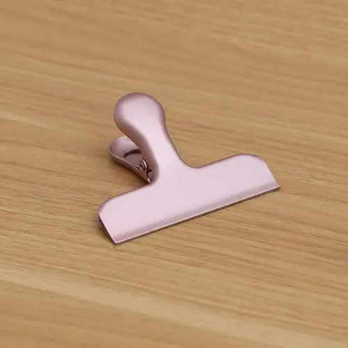 Fromthenon Vintage Binder Clip Metal Planner Clips Pink Red Gold Color Clamp Office Decorative Supplies School Stationery - Image 9