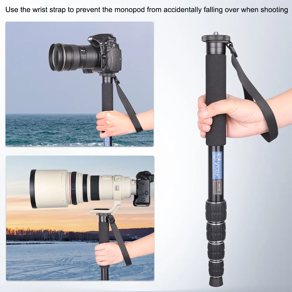 VICELK AM-03 165cm ī޶    ˷̴ ձ   ĵ Canon Nikon GoPro DSLR ķڴ