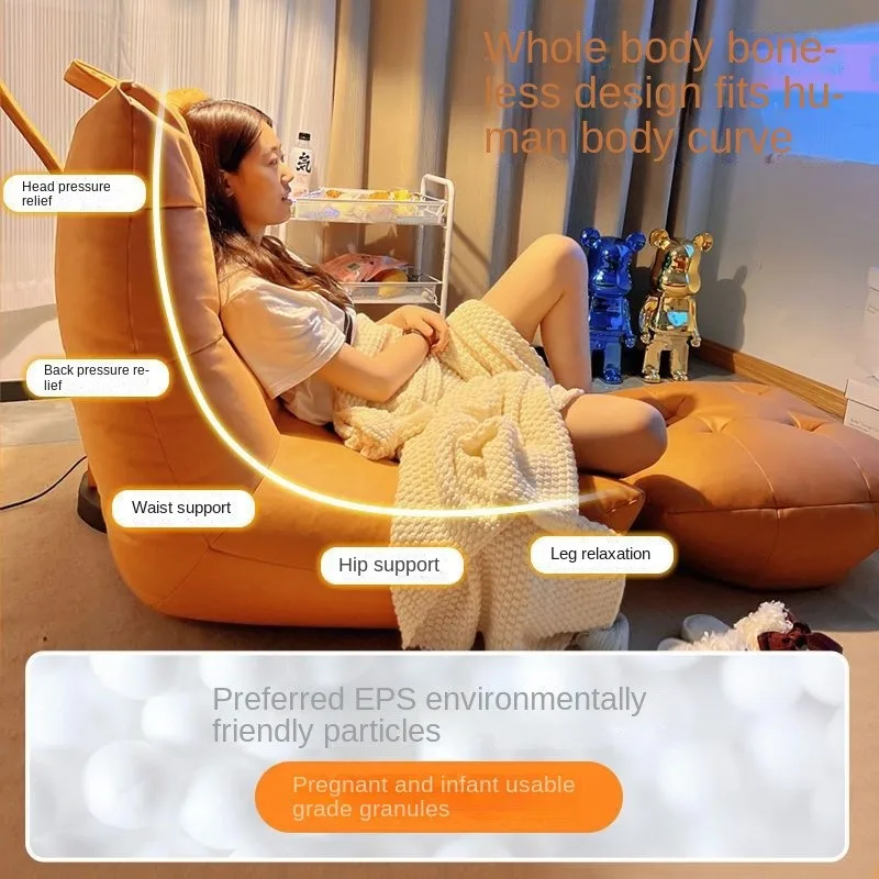 Lazy Person Single Seat Sofa Chair Can Lie And Sleep Bedroom Small Balcony Window Tatami Caterpillar Bean Bag single seat sofa chair