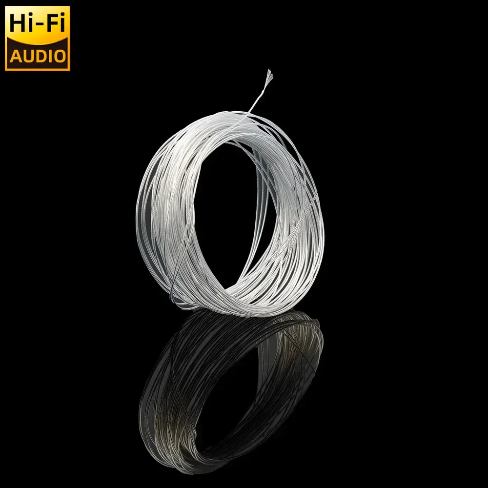 Hi-Fi 7N OCC Placcato Argento 8 Core Auricolari Fai Da Te Fili - Foto 3