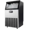 Commercial Ice Maker Machine, 100lbs/24H Stainless Steel Under Counter ice Machine with 33lbs Ice Storage Capacity, Freestanding 1