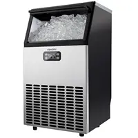 Commercial Ice Maker Machine, 100lbs/24H Stainless Steel Under Counter ice Machine with 33lbs Ice Storage Capacity, Freestanding 1