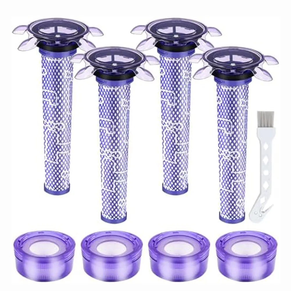 

Suitable For Dyson V7 V8 Vacuum Parts 4 Pre-Filters & 4 Post-Filters With 1 Brush Household Supplies & Cleaning