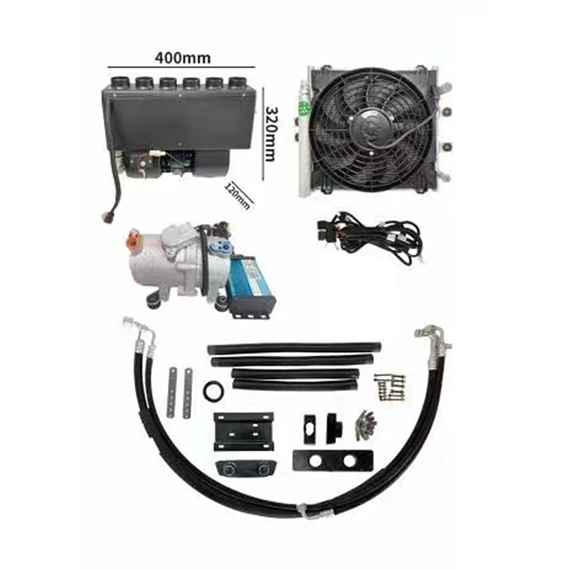 12/24/60 volt EV heater and air conditioner 12v/24v/60v dc air conditioning systems auto conditioners HVAC for electric car