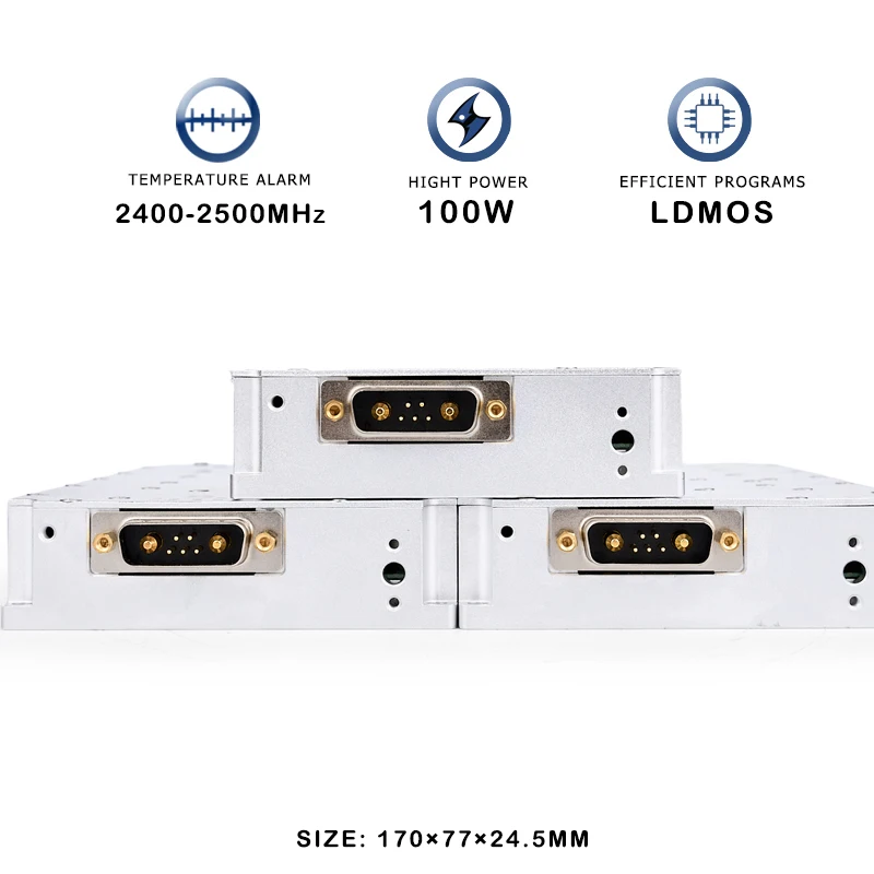 

100W 2.4G 2400-2500MHz GaN Anti Drone FPV Module RF Amplifier Unmanned Aircraft Interference System Advanced C-UAS Solution