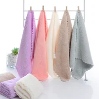 Quick Microfiber Dry Clean Handkerchief Supplies Coral Velvet Face Towel Absorbent High-density Square Hand Towel Cleaning Wipes 4