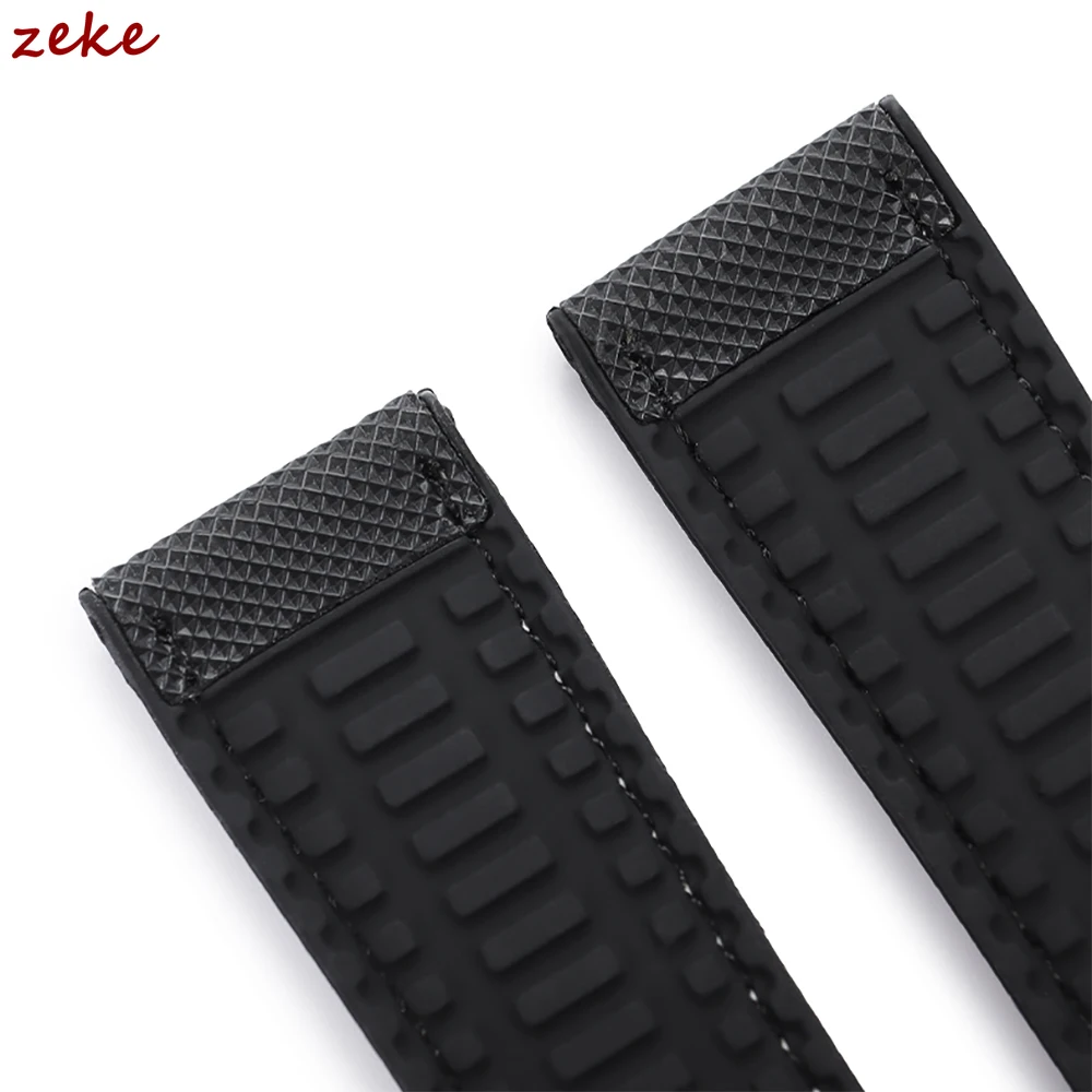 Premium Silicone Waterproof Watch Band with Metal Buckle - Breathable Soft Rubber Strap Replacement