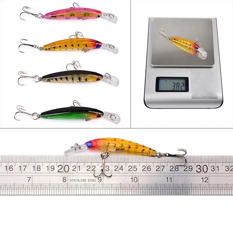 56pcs/lot Mixed Fishing Lure Set Minnow Lure Crank Baits Hooks