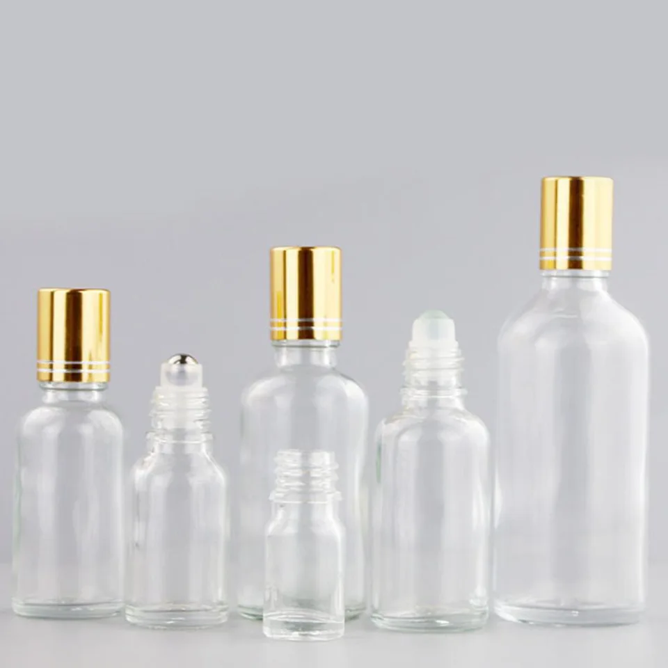 Mini fiale in vetro trasparente Bottiglie di olio essenziale con