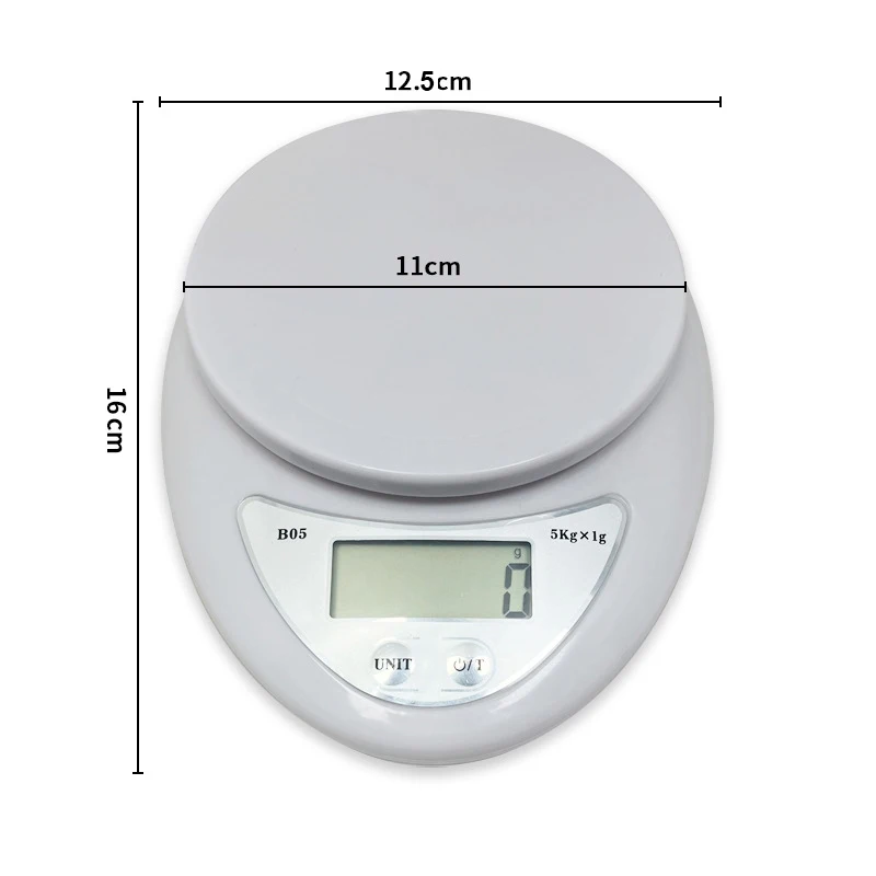 1 Pcs 5kg/1g Portable Digital Scale LED Electronic Scales Food Balance Measuring Weight Kitchen LED Electronic Scales
