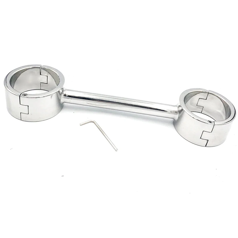 

Stainless Steel 4cm High Hand Cuffs Adult Games BDSM Sex Toys For Couples Bondage Restraints Spreader Bar Handcuffs Fetish Tools