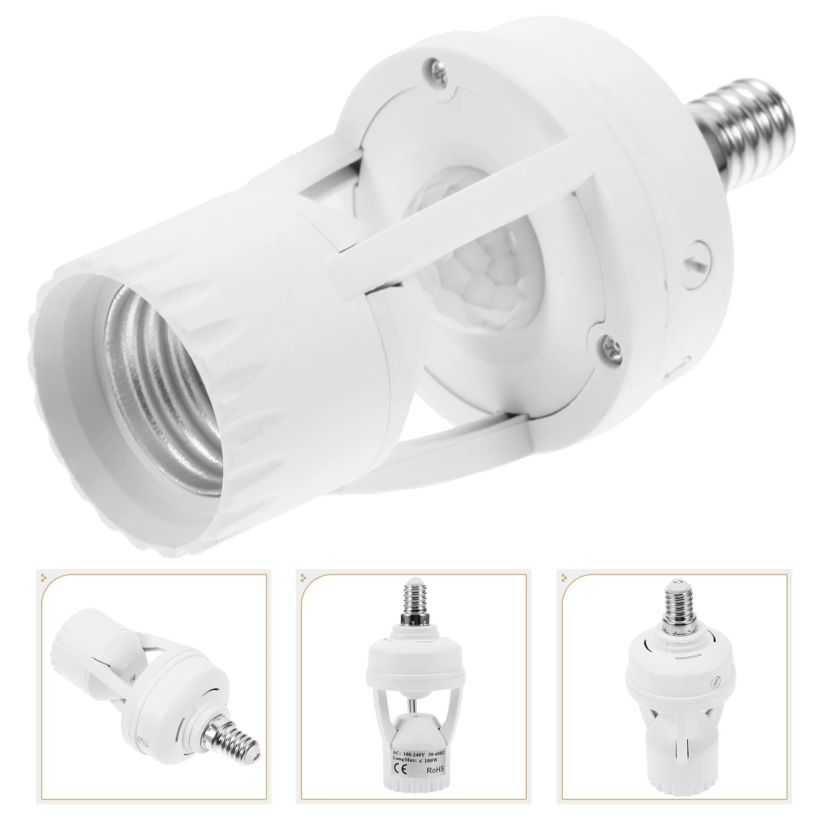 

Induction Lamp Holder Bulb B22 To E27 E14 To E27 Smart Adapter LED Chandelier Light Bulbs Human Sensor PC Motion Outlet
