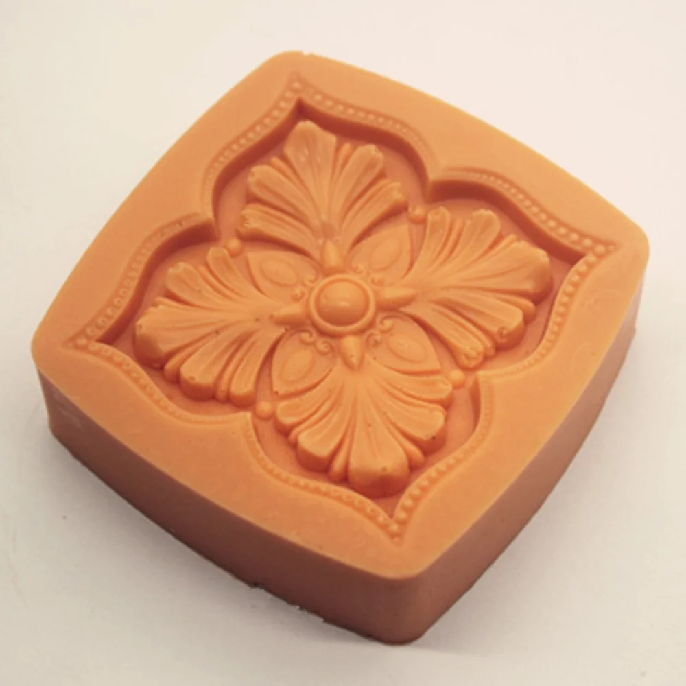 6-Cavity European Retro Floral Handmade Soap Mold DIY Chocolate Biscuit Mousse Cake Making Tool Aromatherapy Soap Candle Molds