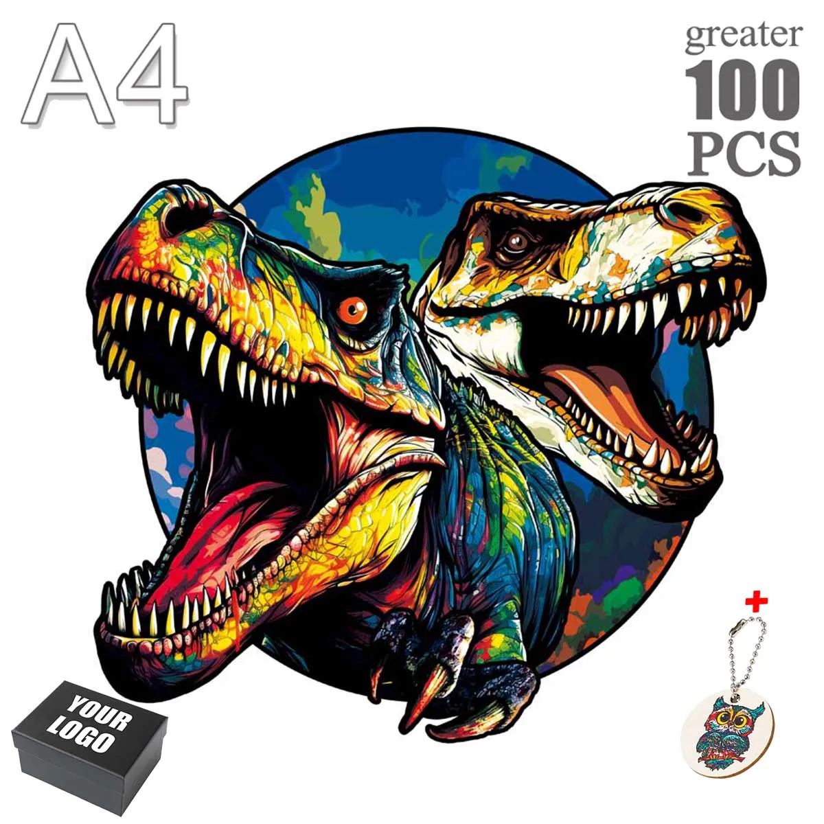 Dinosaur Wooden Jigsaw Puzzle Toy Wooden Puzzles For Adults Kids Christmas Gifts Educational Games Toys Horoscope Wooden Puzzle