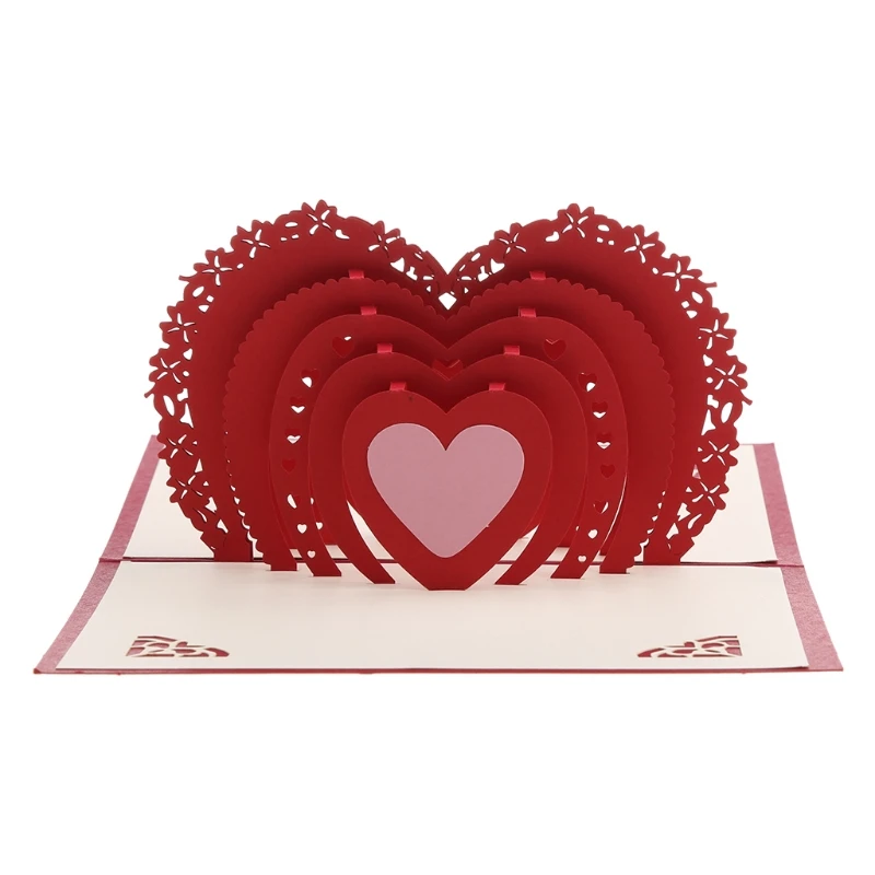 3D for Pop Up Heart Card Wedding Anniversary Valentine Birthday Greeting Cards for Wedding Anniversary Thanksgiving Day