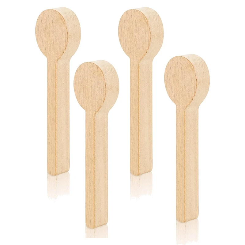 4 Pcs Wood Carving Spoon Blank Beech Wood Unfinished Wooden Craft Whittling Kit for Whittler Starter wood drill bit Woodworking Machinery