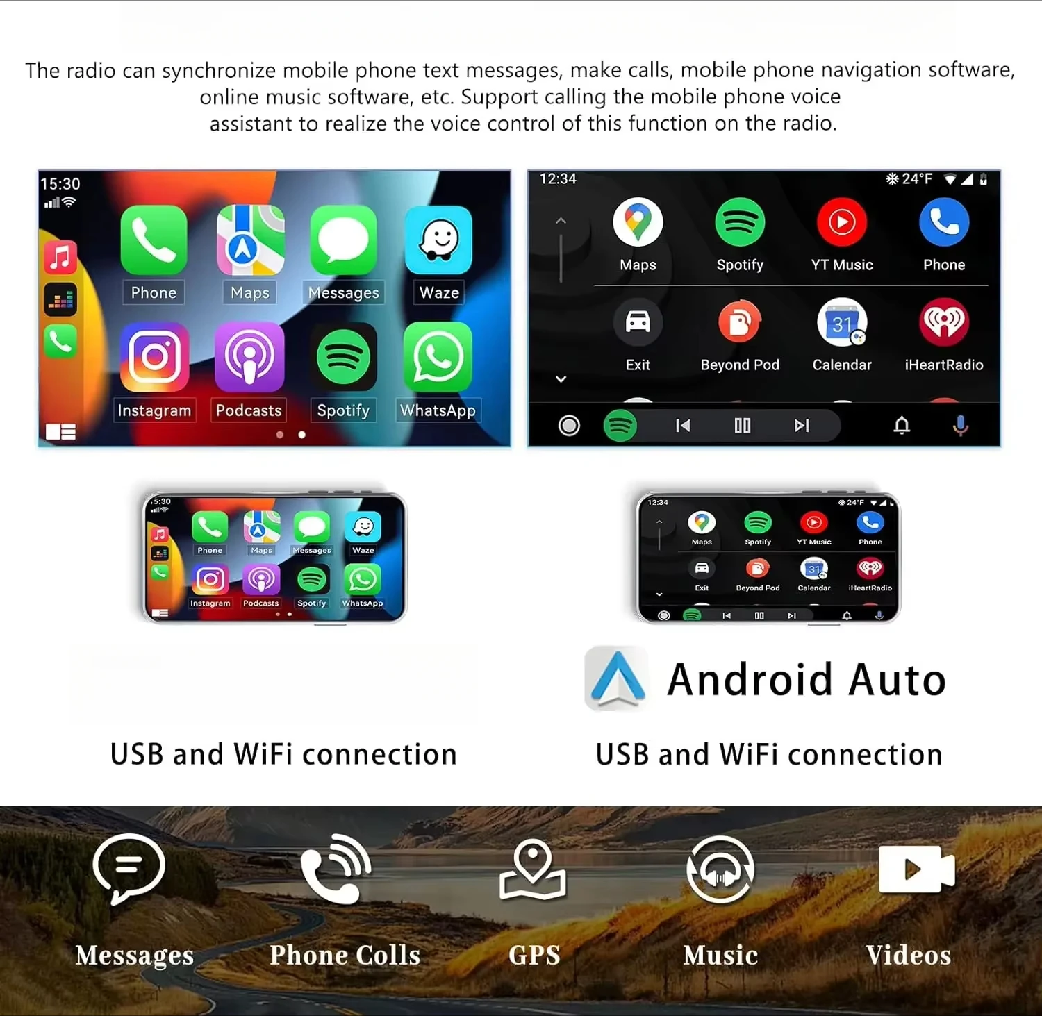 Android Car Stereo for Hyundai Sonata with Carplay and Touchscreen