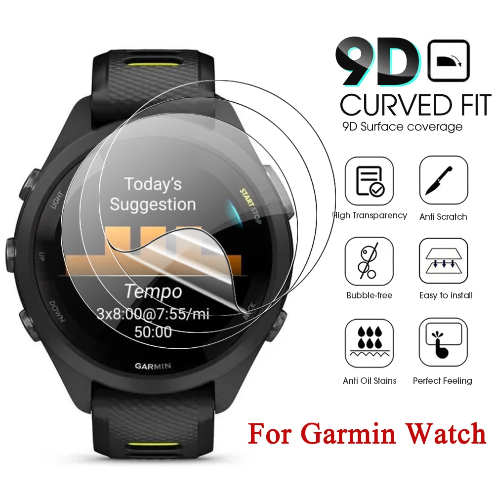 

Soft TPU Hydrogel Film for Garmin Forerunner 965 265 265s Smart Watch Scratch-Proof Screen Protector Clear Film for Garmin