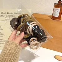 50/100pcs Boho Seamless Elastic Hair Ties-Thick Comfortable & Durable Ponytail Holders for Women - Solid Color Hair Accessories - Image 4