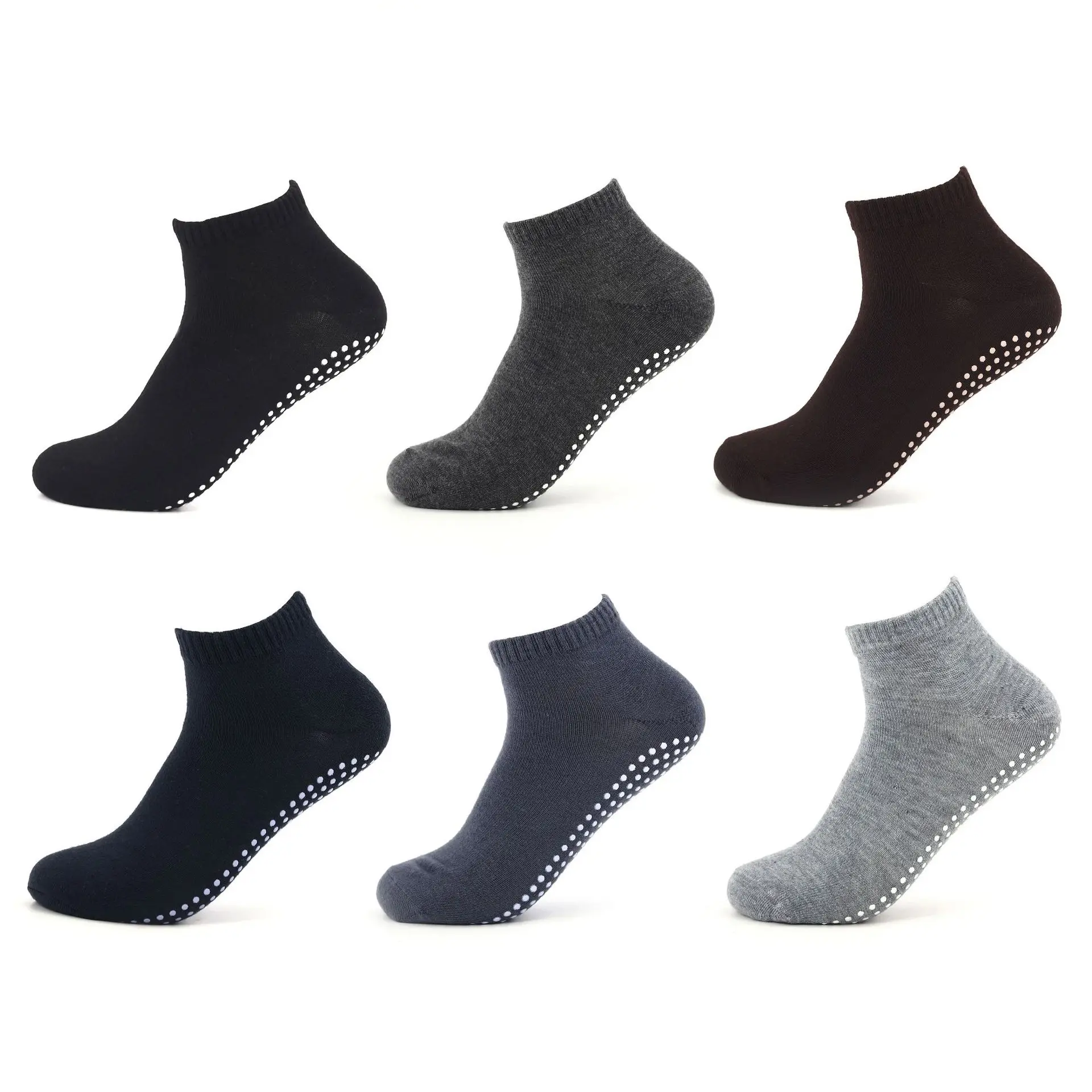 Meias de ioga de silicone antiderrapante masculino, casual, respirável, cor sólida, esportes, corte baixo, tornozelo barco Sox, masculino