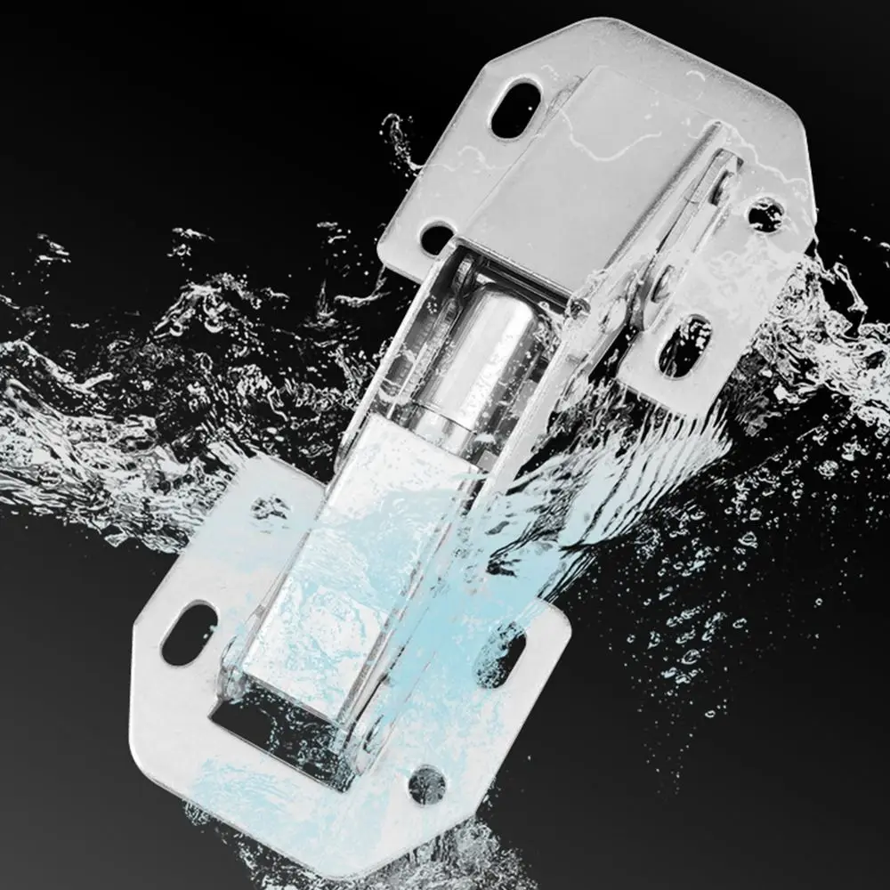 90 Degree Soft Close Spring Hinges No Pre-drilled Noiseless Concealed Cabinet Hinge Furniture Hinge